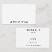 Sjabloon Eenvoudig Professioneel Modern Minimalist Visitekaartje (Voorkant / Achterkant)