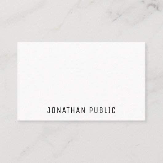 Sjabloon Eenvoudig Professioneel Modern Minimalist Visitekaartje (Voorkant)