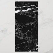 Sjabloon Elegant Black White Marble Wedding Menu (Achterkant)