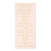 Sjabloon Elegant Blush Pink & Gold Wedding Program Reclamekaart (Achterkant)