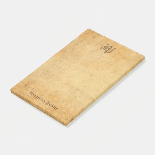 Sjabloon Elegant Calligrafed Monogram Post-it® Notes (Schuin)