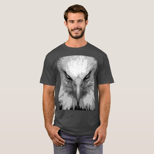 Sjabloon  Elegant Eagle Face Mannen T-shirt (Voorkant volledig)