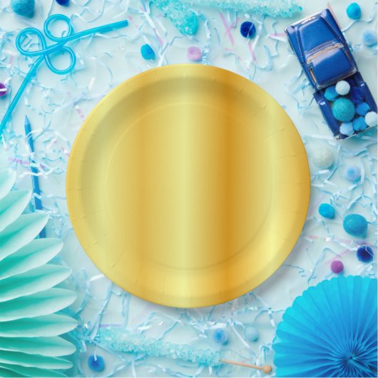 Sjabloon Elegant Glamourey Trendy Faux Gold Papieren Bordje (Feest)