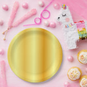 Sjabloon Elegant Glamourey Trendy Faux Gold Papieren Bordje (Feest)