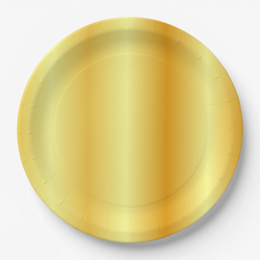 Sjabloon Elegant Glamourey Trendy Faux Gold Papieren Bordje (Voorkant)