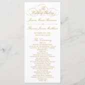 Sjabloon Elegant Gold & White Wedding Program (Voorkant)