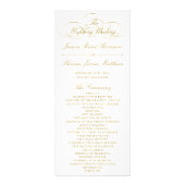Sjabloon Elegant Gold & White Wedding Program Reclamekaart (Voorkant)