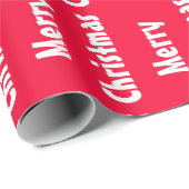 Sjabloon Elegant Merry Red White Striped Cadeaupapier (Rol Hoek)