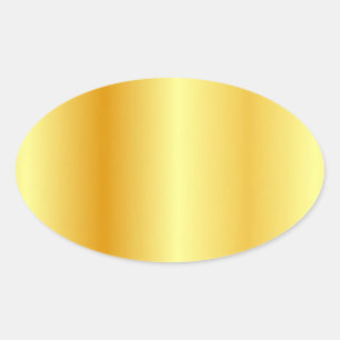 Sjabloon Elegant Moderne Gouden Uiterlijk Aangepas Ovale Sticker