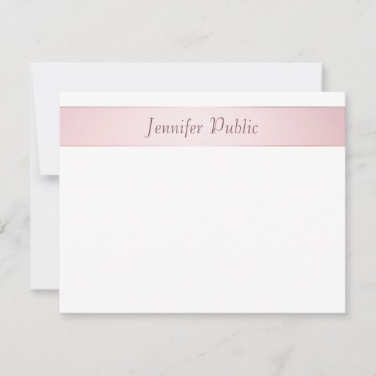 Sjabloon Elegant Roos Gold Handwrited Script (Voorkant)