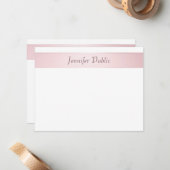 Sjabloon Elegant Roos Gold Handwrited Script (Voorkant / Achterkant in situ)