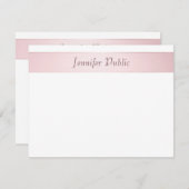 Sjabloon Elegant Roos Gold Handwrited Script (Voorkant / Achterkant)