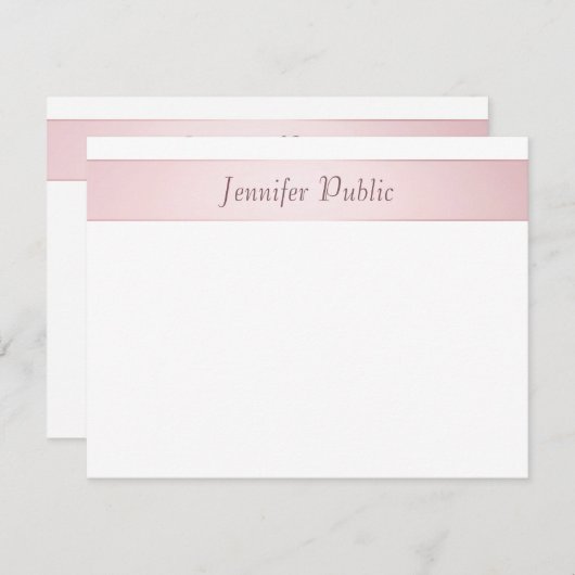 Sjabloon Elegant Roos Gold Handwrited Script (Voorkant / Achterkant)