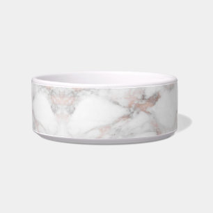 Sjabloon Elegant Roos Gold White Marble Trendy Voerbakje