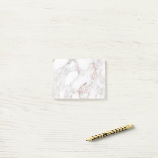 Sjabloon Elegant Roos Marble Background Moderne Post-it® Notes (Op bureau)
