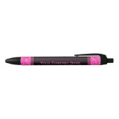  sjabloon Elegant Roze Glitter Zwarte Inkt Pen (Bovenkant)