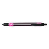  sjabloon Elegant Roze Glitter Zwarte Inkt Pen (Achterkant)