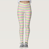Sjabloon Elegant Trendy Pink Blue Yellow Green Leggings (Voorkant)