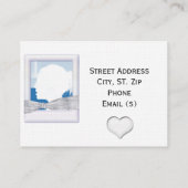 SJABLOON ELEGANT WEDDADRES KAART VISITEKAARTJE (Achterkant)