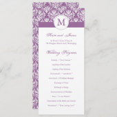 Sjabloon Elegant Wedding Program (Voorkant / Achterkant)