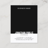 Sjabloon elegante moderne zwarte en witte rendie visitekaartje (Achterkant)