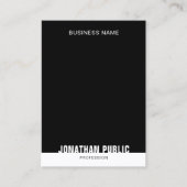 Sjabloon elegante moderne zwarte en witte rendie visitekaartje (Voorkant)