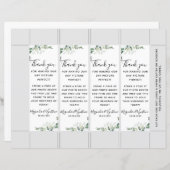 Sjabloon Eucalyptus Wedding Photo Booth Insert (Voorkant / Achterkant)