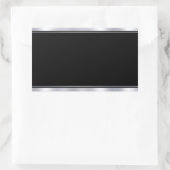 Sjabloon Faux Zilver Zwart Voeg Uw Tekst Toe Rechthoekige Sticker (Tas)