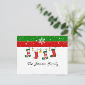 Sjabloon feestelijke kerstmis briefkaart (Staand voorkant)