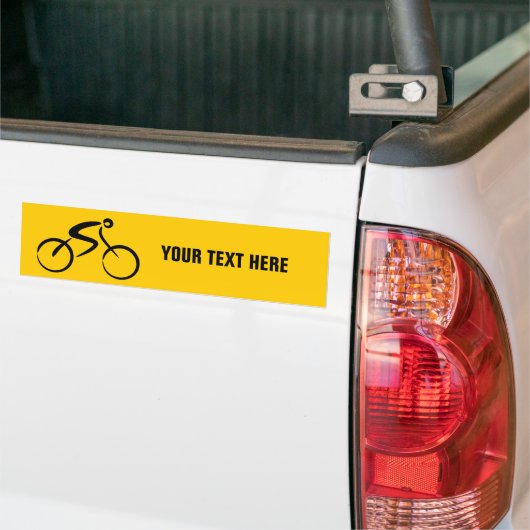 Sjabloon fiets bumpersticker (Op Truck)
