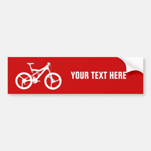 Sjabloon fiets bumpersticker (Voorkant)
