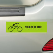 Sjabloon fiets bumpersticker (Op auto)