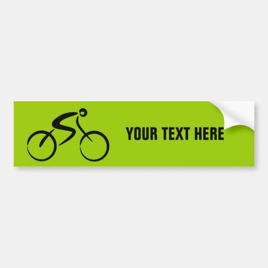 Sjabloon fiets bumpersticker (Voorkant)