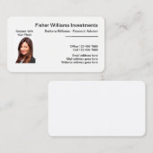 Sjabloon Financiële Adviseur Foto Visitekaartjes (Voorkant / Achterkant)