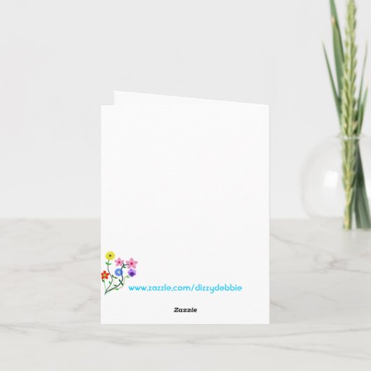 Sjabloon Flamingo Card (Achterkant)