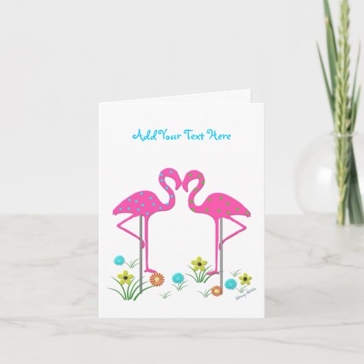Sjabloon Flamingo Card (Voorkant)