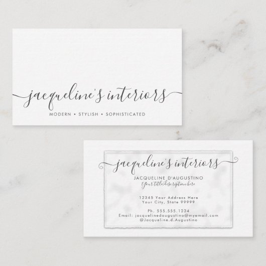 SJABLOON Floral Blush Roze  Rozen Visitekaartje (Voorkant / Achterkant)