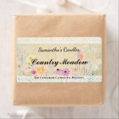 Sjabloon "Floral  Parchment Candle Label" Etiket (Insitu)