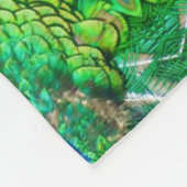 Sjabloon foto aangepast tekstthema pauw fleece deken (Hoek)