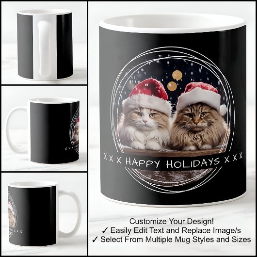 Sjabloon Foto Bericht Keepsake Feestdagen Zwart C0 Koffiemok