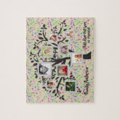 Sjabloon Foto Collage Family Tree - Aangepast Legpuzzel (Verticaal)