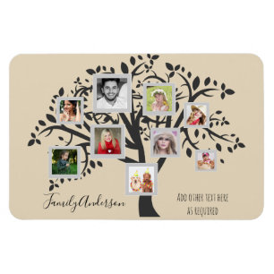 Sjabloon Foto Collage Family Tree - Aangepast Magneet