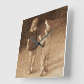 Sjabloon FOTO-klok voor kinderen Vierkante Klok (Hoek)