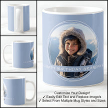 Sjabloon fotoboodschap Aandenken Opa Blauw C410