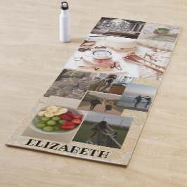 Sjabloon Fotocollage Aangepaste naam Schattige Yogamat