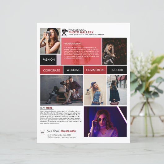 Sjabloon fotografie flyer (Staand voorkant)