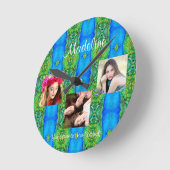 Sjabloon foto's Collage aangepaste tekst pauw-them Ronde Klok (Hoek)