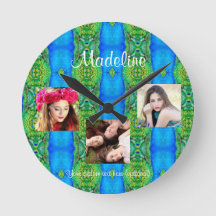 Sjabloon foto's Collage aangepaste tekst pauw-them