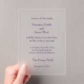 Sjabloon Frosted Acrylic Invitation (Insitu (Draagbaar))