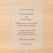 Sjabloon Frosted Acrylic Invitation (Voorkant)